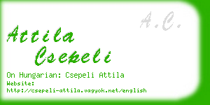 attila csepeli business card